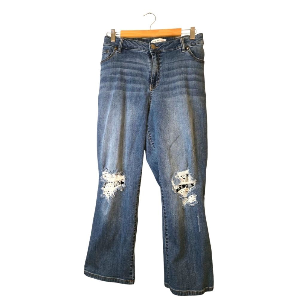 Lane Bryant Mid Rise Girlfriend Crop Jeans Stretch Denim Plus Size 20